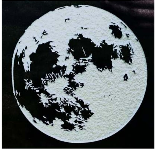 Example laser engraving - full moon